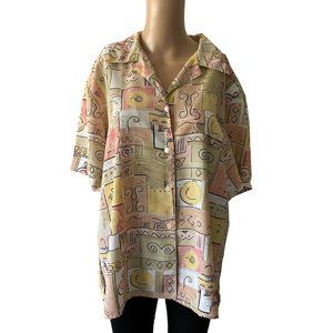 Vintage Fiji Sport L Citrus Button-Down Shirt